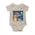 Christmas Van Gogh Cat Baby Onesie In Santa Hat Starry Night - Wonder Print Shop