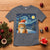 Christmas Van Gogh Cat T Shirt In Santa Hat Starry Night - Wonder Print Shop
