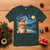 Christmas Van Gogh Cat T Shirt In Santa Hat Starry Night - Wonder Print Shop
