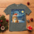 Christmas Van Gogh Cat T Shirt In Santa Hat Starry Night - Wonder Print Shop