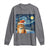 Christmas Van Gogh Cat Long Sleeve Shirt In Santa Hat Starry Night - Wonder Print Shop