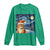 Christmas Van Gogh Cat Long Sleeve Shirt In Santa Hat Starry Night - Wonder Print Shop
