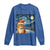 Christmas Van Gogh Cat Long Sleeve Shirt In Santa Hat Starry Night - Wonder Print Shop
