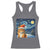 Christmas Van Gogh Cat Racerback Tank Top In Santa Hat Starry Night - Wonder Print Shop