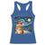 Christmas Van Gogh Cat Racerback Tank Top In Santa Hat Starry Night - Wonder Print Shop