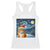 Christmas Van Gogh Cat Racerback Tank Top In Santa Hat Starry Night - Wonder Print Shop