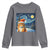 Christmas Van Gogh Cat Youth Sweatshirt In Santa Hat Starry Night - Wonder Print Shop