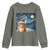 Christmas Van Gogh Cat Youth Sweatshirt In Santa Hat Starry Night - Wonder Print Shop