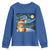 Christmas Van Gogh Cat Youth Sweatshirt In Santa Hat Starry Night - Wonder Print Shop