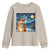 Christmas Van Gogh Cat Youth Sweatshirt In Santa Hat Starry Night - Wonder Print Shop