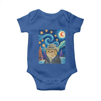 Funny Van Gogh Cat in Starry Night Baby Onesie - Wonder Print Shop