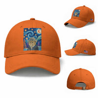 Funny Van Gogh Cat in Starry Night Baseball Cap