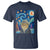 Funny Van Gogh Cat in Starry Night T Shirt - Wonder Print Shop