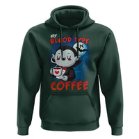 My Blood Type Is Coffee Hoodie Funny Vampire Halloween - Wonder Print Shop