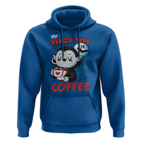 My Blood Type Is Coffee Hoodie Funny Vampire Halloween - Wonder Print Shop
