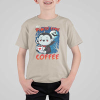 My Blood Type Is Coffee T Shirt For Kid Funny Vampire Halloween - Wonder Print Shop
