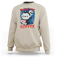 My Blood Type Is Coffee Sweatshirt Funny Vampire Halloween - Wonder Print Shop