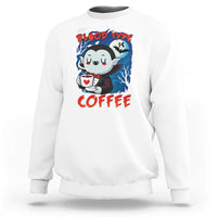 My Blood Type Is Coffee Sweatshirt Funny Vampire Halloween - Wonder Print Shop