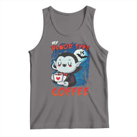 My Blood Type Is Coffee Tank Top Funny Vampire Halloween - Wonder Print Shop