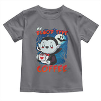 My Blood Type Is Coffee Toddler T Shirt Funny Vampire Halloween - Wonder Print Shop
