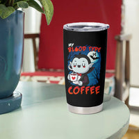 My Blood Type Is Coffee Tumbler Cup Funny Vampire Halloween