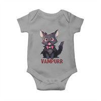 Halloween Black Vampire Cat Baby Onesie Vampurr Cute Kitty Lover - Wonder Print Shop