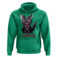 Halloween Black Vampire Cat Hoodie Vampurr Cute Kitty Lover - Wonder Print Shop