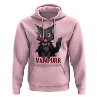 Halloween Black Vampire Cat Hoodie Vampurr Cute Kitty Lover - Wonder Print Shop