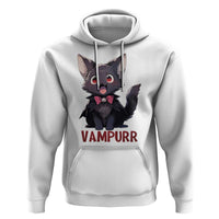 Halloween Black Vampire Cat Hoodie Vampurr Cute Kitty Lover - Wonder Print Shop
