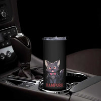 Halloween Black Vampire Cat Skinny Tumbler Vampurr Cute Kitty Lover