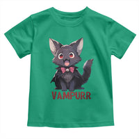Halloween Black Vampire Cat Toddler T Shirt Vampurr Cute Kitty Lover - Wonder Print Shop