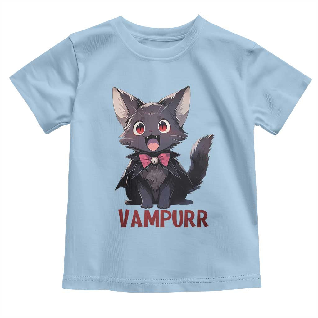 Halloween Black Vampire Cat Toddler T Shirt Vampurr Cute Kitty Lover - Wonder Print Shop