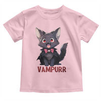 Halloween Black Vampire Cat Toddler T Shirt Vampurr Cute Kitty Lover - Wonder Print Shop