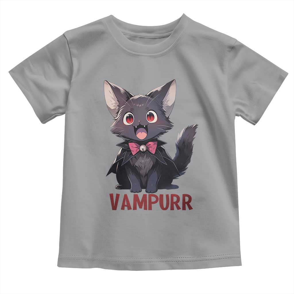 Halloween Black Vampire Cat Toddler T Shirt Vampurr Cute Kitty Lover - Wonder Print Shop