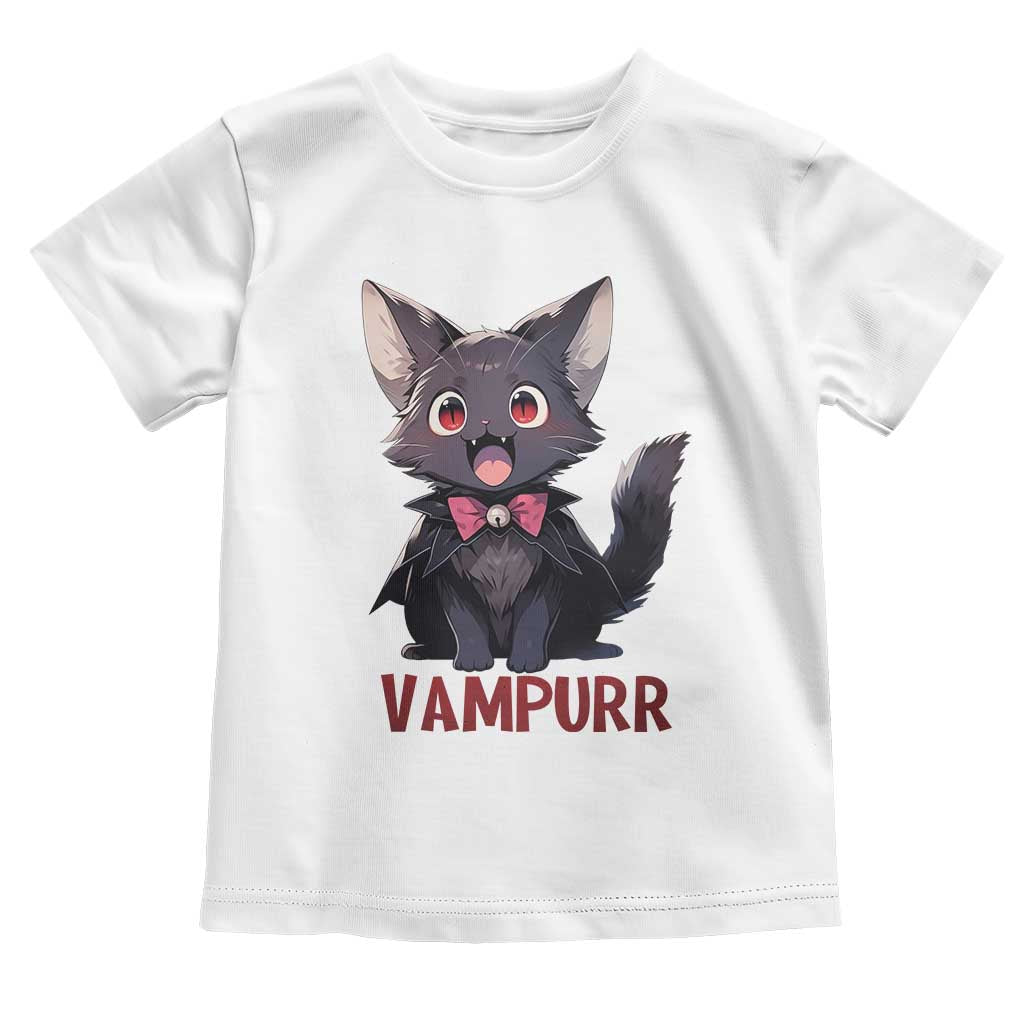 Halloween Black Vampire Cat Toddler T Shirt Vampurr Cute Kitty Lover - Wonder Print Shop