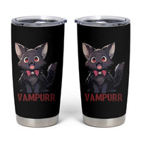 Halloween Black Vampire Cat Tumbler Cup Vampurr Cute Kitty Lover