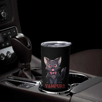 Halloween Black Vampire Cat Tumbler Cup Vampurr Cute Kitty Lover