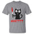 Black Cat Halloween T Shirt What Killer Kitten With Knife - Wonder Print Shop