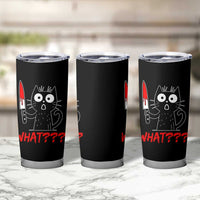 Black Cat Halloween Tumbler Cup What Killer Kitten With Knife