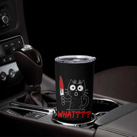 Black Cat Halloween Tumbler Cup What Killer Kitten With Knife