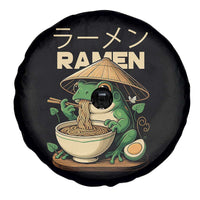 Frog Eating Ramen Spare Tire Cover Funny Japanese Food Lover Anime - Wonder Print Shop