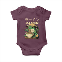 Frog Eating Ramen Baby Onesie Funny Japanese Food Lover Anime - Wonder Print Shop