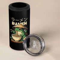 Frog Eating Ramen 4 in 1 Can Cooler Tumbler Funny Japanese Food Lover Anime