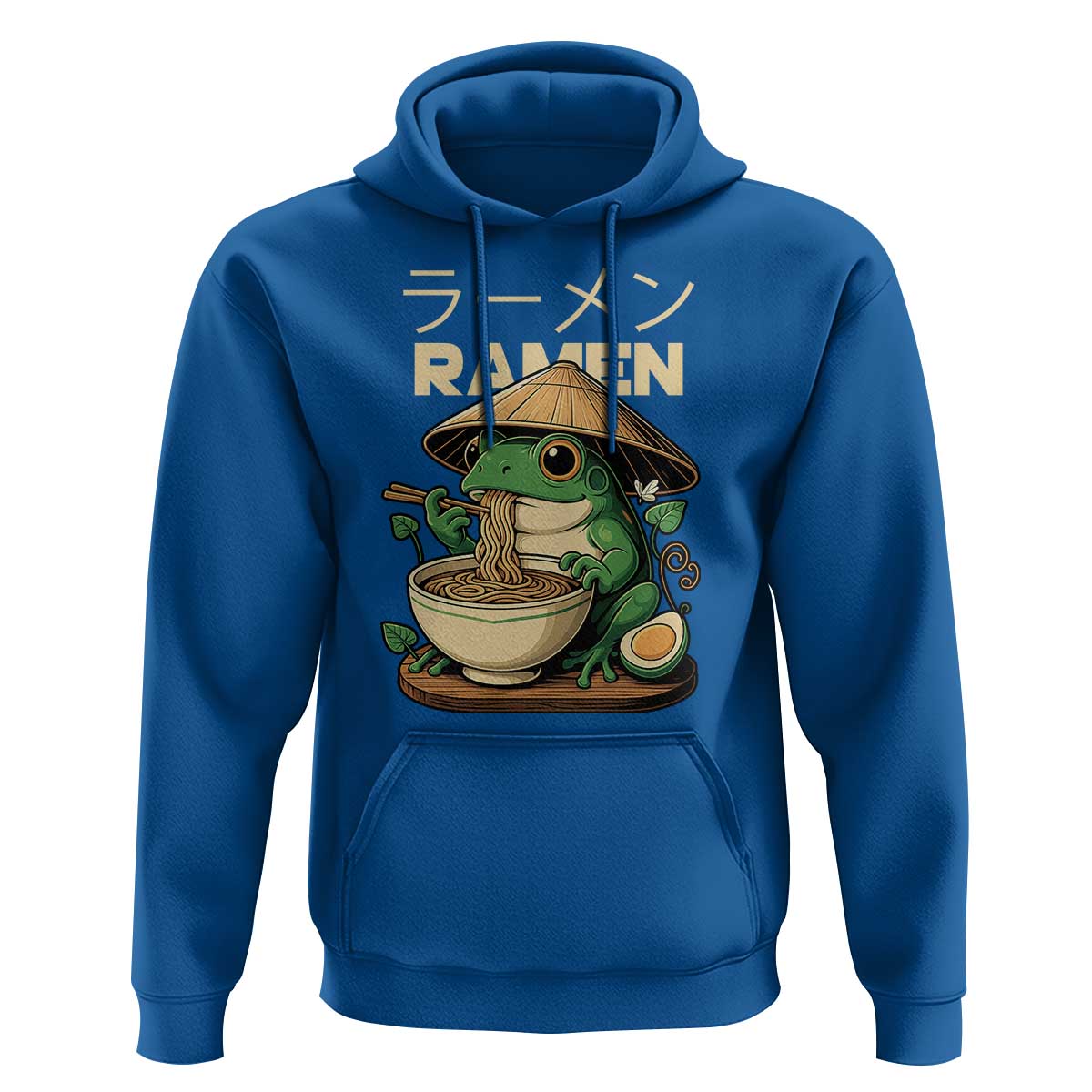 Frog Eating Ramen Hoodie Funny Japanese Food Lover Anime - Wonder Print Shop