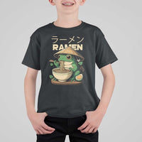 Frog Eating Ramen T Shirt For Kid Funny Japanese Food Lover Anime - Wonder Print Shop