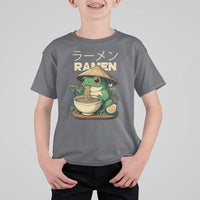 Frog Eating Ramen T Shirt For Kid Funny Japanese Food Lover Anime - Wonder Print Shop