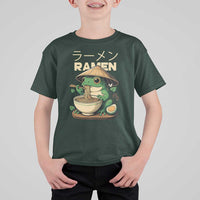 Frog Eating Ramen T Shirt For Kid Funny Japanese Food Lover Anime - Wonder Print Shop