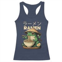 Frog Eating Ramen Racerback Tank Top Funny Japanese Food Lover Anime - Wonder Print Shop