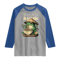 Frog Eating Ramen Raglan Shirt Funny Japanese Food Lover Anime - Wonder Print Shop