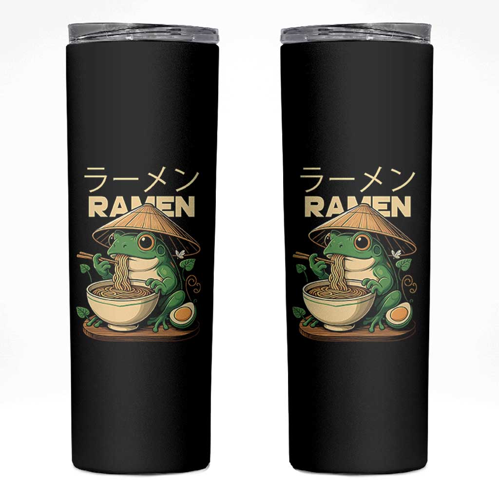 Frog Eating Ramen Skinny Tumbler Funny Japanese Food Lover Anime